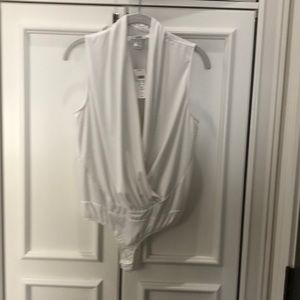 Cache White And Silver Body Suit  M